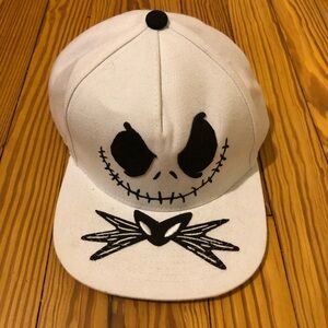 Disney Nightmare Before Christmas Black & White Jack Skellington Snap Back Cap